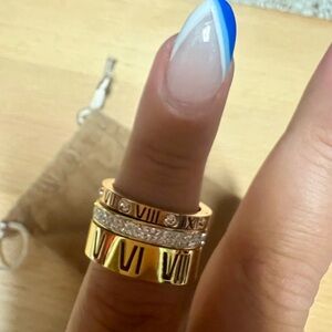 Ring - stacking rings (attached) - Size 8